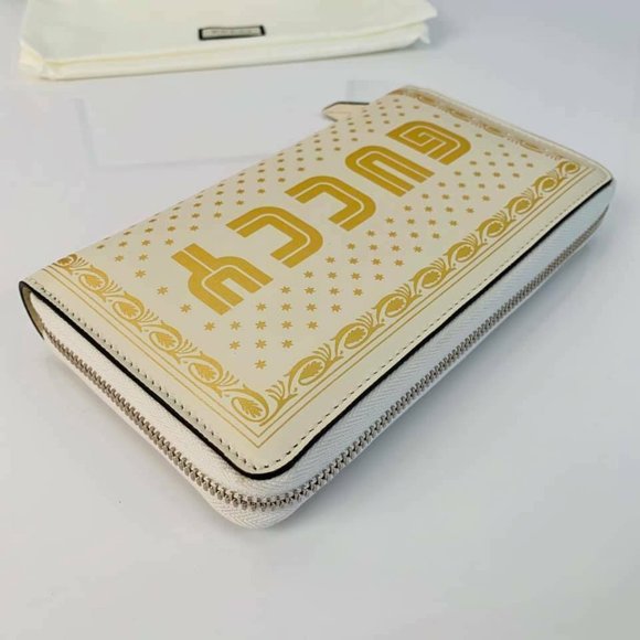 NEW GUCCI 510488 Guccy Moon & Stars Leather Zip Around Wallet - Picture 5 of 11